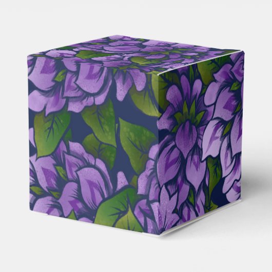 Lila Sommer Flora und Fauna Geschenkschachtel (Rückseite)