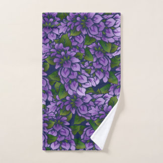 Lila Sommer Flora und Fauna Handtuch