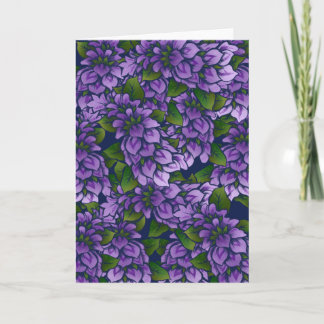 Lila Sommer Flora und Fauna Karte