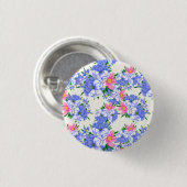 Lila Sommer Rosa Blumengarten Button (Vorne & Hinten)