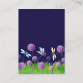 Lila Sommerhochzeitkarte Begleitkarte (Rückseite)