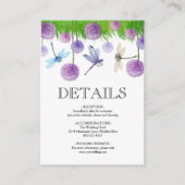 Lila Sommerhochzeitkarte Begleitkarte (Vorderseite)