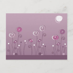 Lila Sommerpostkarte Postkarte