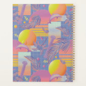 Lila Sommersonnenuntergang und Palmen Planer (Rückseite)