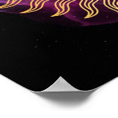 Lila Sonne und Mond Poster (Ecke)