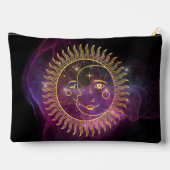 Lila Sonne und Mond Zubehörtasche (Rückseite)