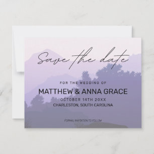 Lila Sonnenaufgang Save The Date