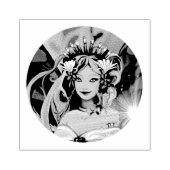 Lila Sonnenblume Gummistempel (Prägung)