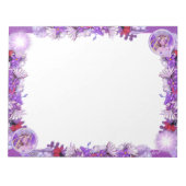 Lila Sonnenblume Notizblock (Vorderseite)