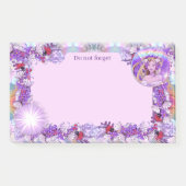 Lila Sonnenblume Post-it Klebezettel (Vorderseite)