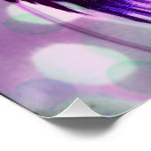 Lila Sonnenblume Swirt Nachtlicht Poster (Ecke)