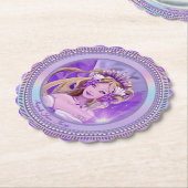 Lila Sonnenblume Untersetzer (angewinkelt)