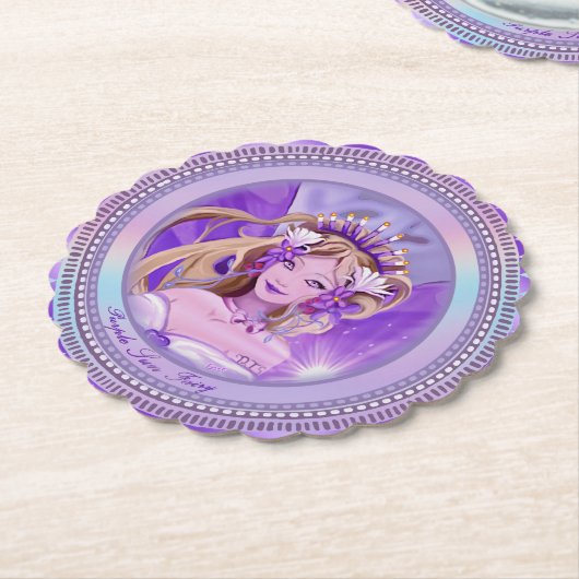 Lila Sonnenblume Untersetzer (angewinkelt)