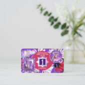 Lila Sonnenblume Visitenkarte (Stehend Vorderseite)