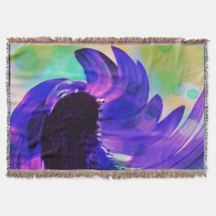 Lila Sonnenblume Wirbelbandblanket Decke