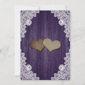 Lila Sonnenblumen-Brautparty Einladung (Rückseite)