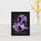 Lila Sonnenblumen Christliches Kreuz Bauchspeichel Karte (Gelbe Blume)