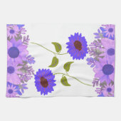 lila Sonnenblumen Geschirrtuch (Horizontal)