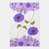 lila Sonnenblumen Geschirrtuch (Vertikal)