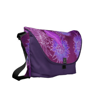 Lila Sonnenblumen Kuriertasche