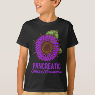 Lila Sonnenblumen-Schleife unterstützt Bauchspeich T-Shirt