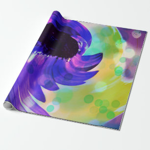 Lila Sonnenblumen-Wirbel-Geschenkpapier Geschenkpapier