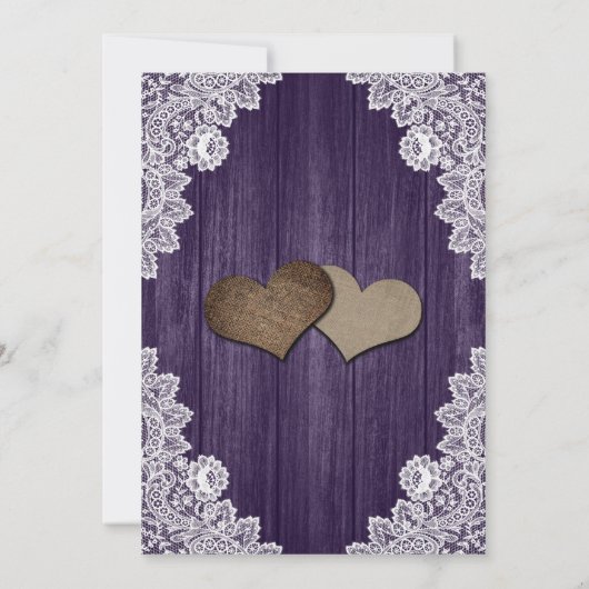 Lila Sonnenblumenblume Einladung (Rückseite)