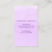 lila Sonnenblumenkarte Visitenkarte (Rückseite)