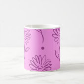 Lila Sonnenblumenmuster Kaffeetasse (Mittel)