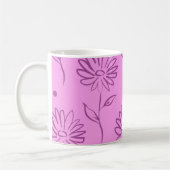 Lila Sonnenblumenmuster Kaffeetasse (Links)