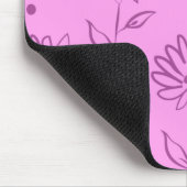 Lila Sonnenblumenmuster Mousepad (Ecke)