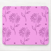 Lila Sonnenblumenmuster Mousepad (Vorne)