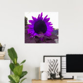 Lila Sonnenblumenposter Poster (Heimbüro)