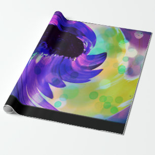 Lila Sonnenblumenspulpapier Geschenkpapier