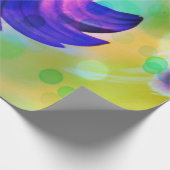 Lila Sonnenblumenspulpapier Geschenkpapier (Ecke)