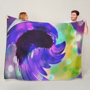 Lila Sonnenblumenwirl Fleecedecke