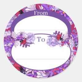 Lila Sonnencreme Runder Aufkleber