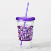 Lila Sonnenmärchen Acryltrinkbecher (Rückseite)