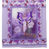 Lila Sonnenmärchen Duschvorhang (Vorderseite)