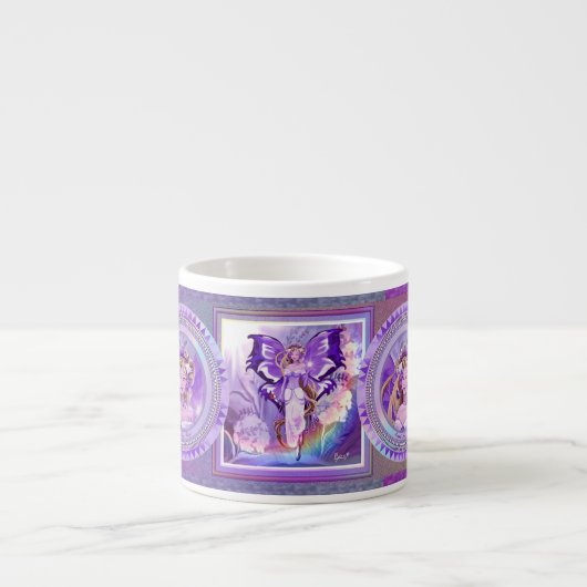 Lila Sonnenmärchen Espressotasse (Vorderseite)
