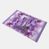 Lila Sonnenmärchen Fußmatte (Schrägansicht)