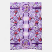 Lila Sonnenmärchen Geschirrtuch (Vertikal)