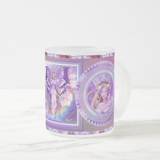 Lila Sonnenmärchen Mattglastasse (VorderseiteRechts)