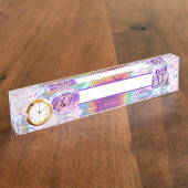 lila Sonnenmärchen Namensplakette (Seite)