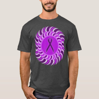 Lila Sonnenmuster T-Shirt