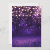 Lila Sonnenscheinwerfer - Rustikale Hochzeit Einladung (Rückseite)