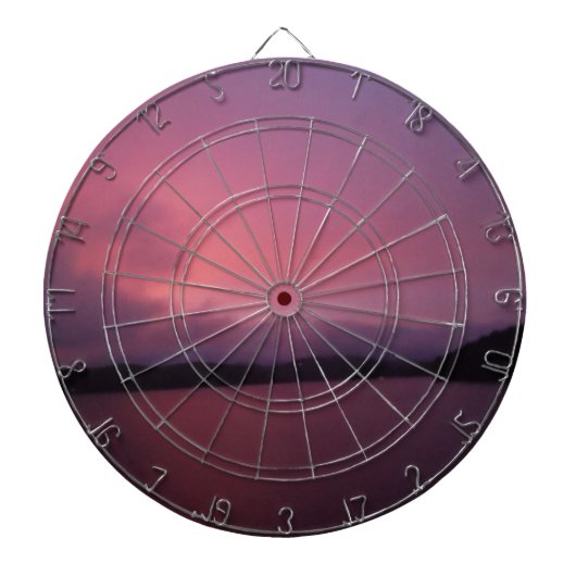 Lila Sonnenuntergang am Arrowhad-See Dartscheibe (vorne)