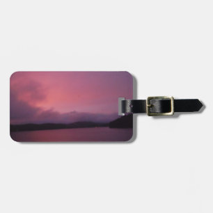 Lila Sonnenuntergang am Arrowhad-See Gepäckanhänger