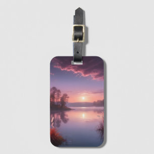Lila Sonnenuntergang am Lago Maggiore Gepäckanhänger