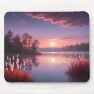 Lila Sonnenuntergang am Lago Maggiore Mousepad